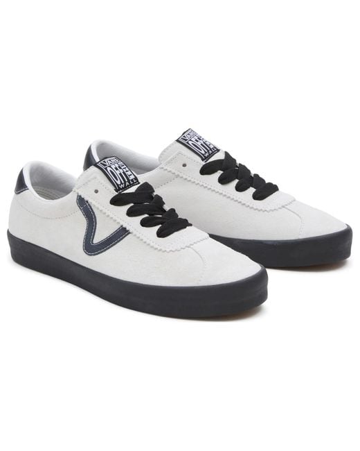 Vans White Sport Low Suede Shoes for men