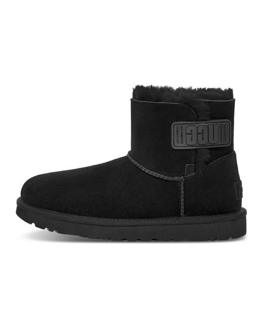 Ugg Black (Wmns) Mini Bailey Logo Strap Boot