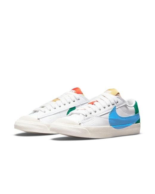 Nike Blue (Wmns) Blazer Low '77 Jumbo 'Mismatch'