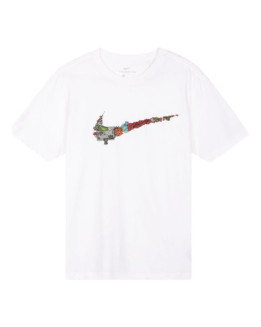 Nike White As Nk Oc Ssnl Fran Swsh Tee for men