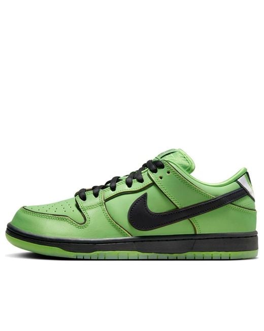 Nike Green X The Powerpuff Girls Sb Dunk Low Prox Qs 'Buttercup' for men