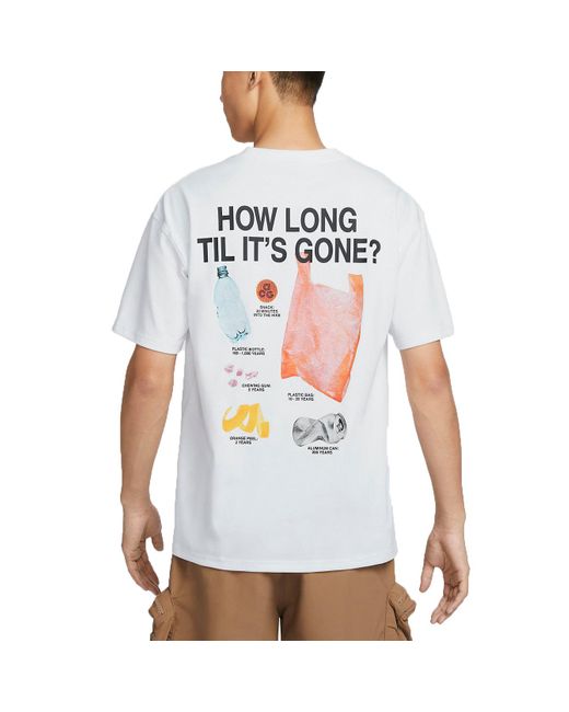 Nike White Acg Dri-fit Graphic T-shirt (asia Sizing) for men