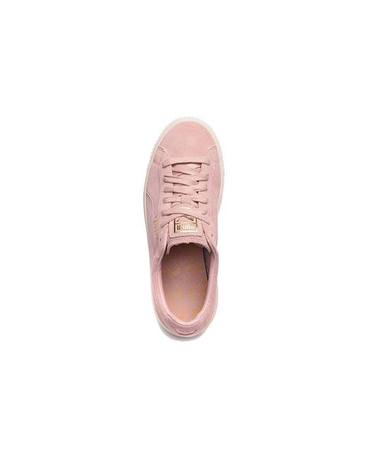 PUMA Pink (Wmns) Suede Platform Satin