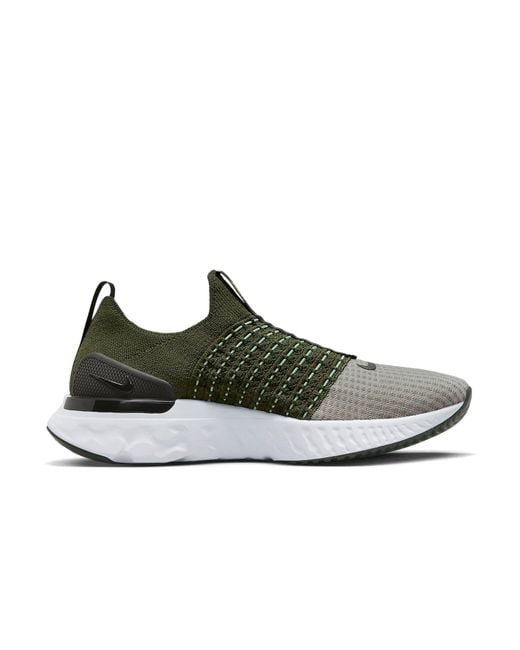 Nike Brown React Phantom Run Flyknit 2 'Rough Sequoia' for men