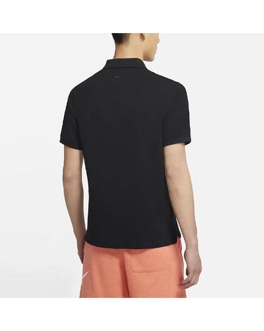 Nike Black Training Athleisure Casual Sports Short Sleeve Polo Shirt for men