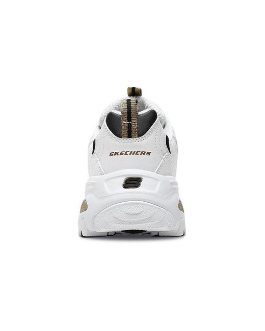Skechers White (Wmns) D'Lites Low Dad Shoes Gs