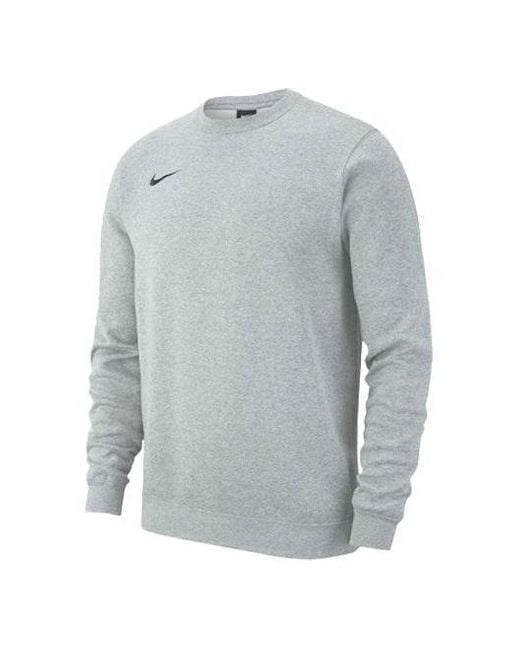 Nike Gray Club Crew Polar Fleece Soccer for men