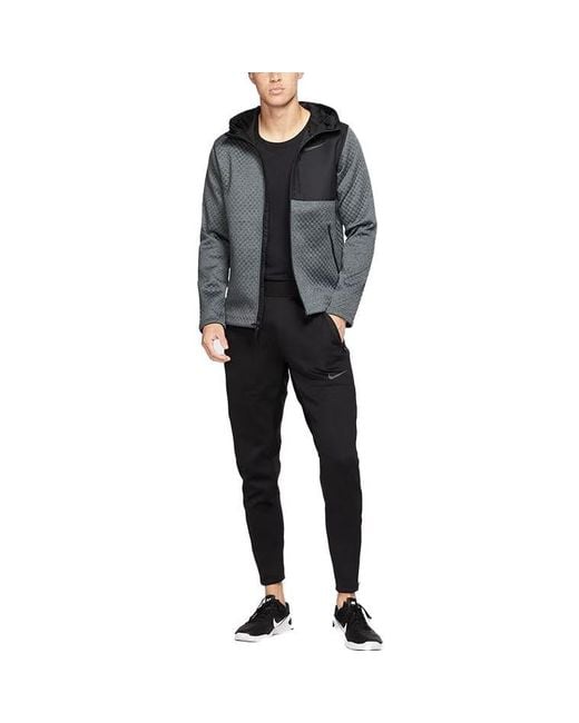Nike Blue Therma Stay Warm Sports Training Long Pants for men