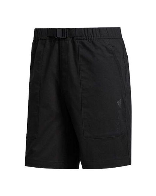 Adidas Black Short Id Reg Simple Sports Shorts for men