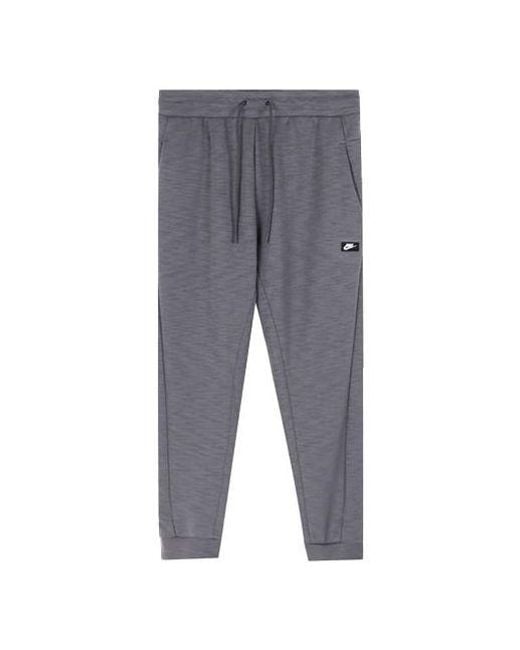 Nike Gray Small Label Knit Breathable Sports Long Pants for men