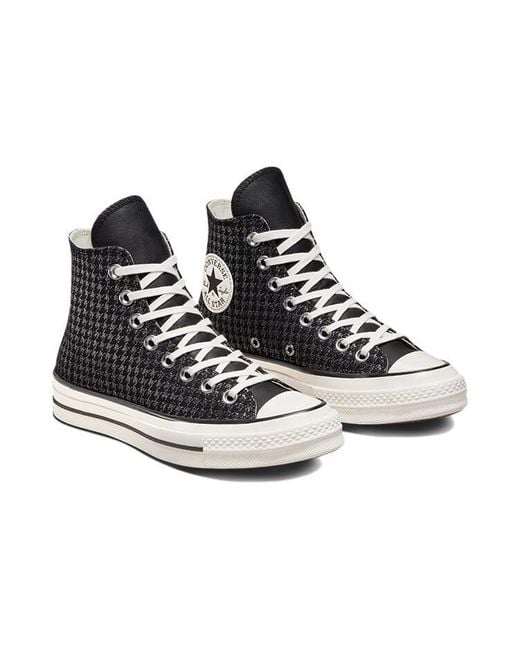 Converse Black (Wmns) Chuck 70 High 'Houndstooth Shine