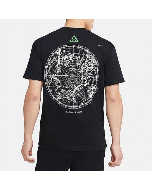 Nike Black Acg Stargaze Athleisure Casual Sports Round Neck Short Sleeve for men