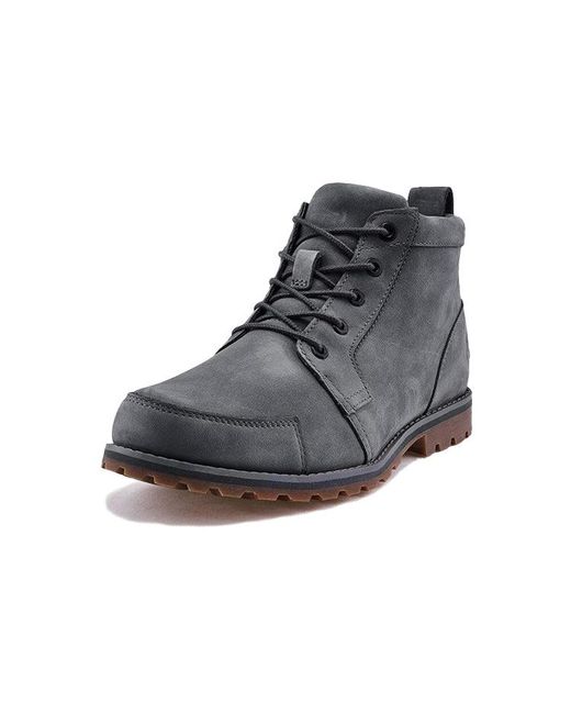 Timberland Black Earthkeepers Leather Chukka Wide Fit Boots 'Dark Nubuck' for men