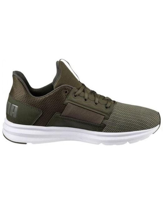 PUMA Brown Enzo Street Low-Top Running Shoes for men