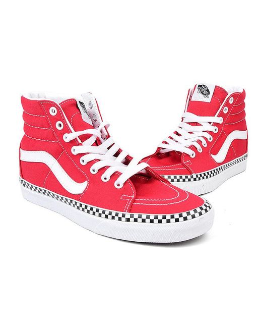 Vans Red Sk8-Hi 'Check Foxing for men