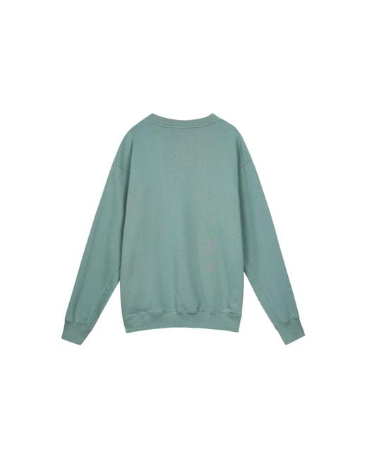 Nike Blue French Terry Swoosh 4 Embroidered Round Neck Sports Pullover Autumn for men