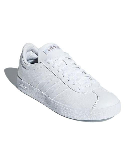 Adidas White Vl Court 2.0 Fitness Shoes