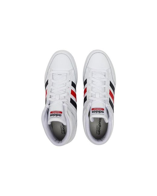 Adidas White All Court Mid Shoes for men