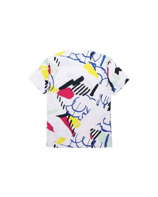 Adidas Blue Originals Cozy Sports Printing Round Neck Short Sleeve for men