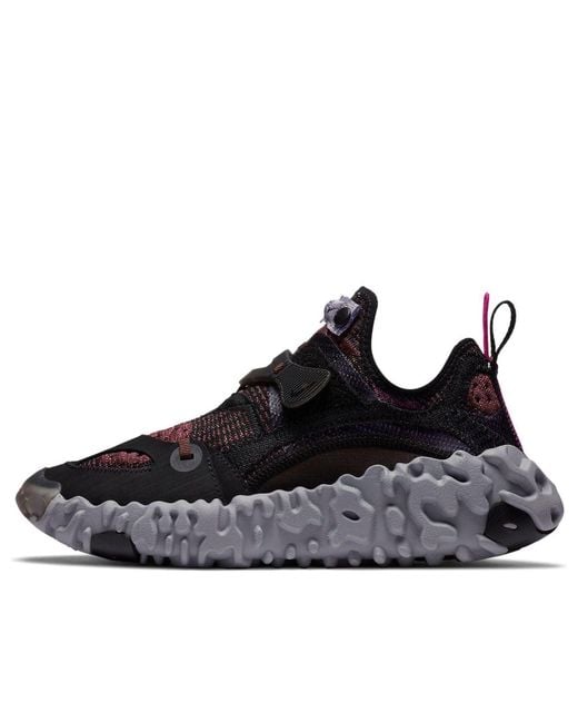 Nike Black Ispa Overreact Flyknit 'Shadowberry' for men