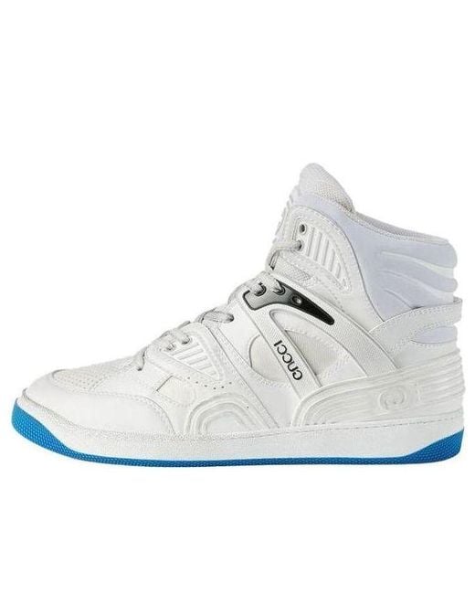 Gucci White Basket Breathable Wear-Resistant Non-Slip High for men