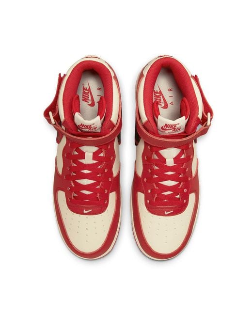 Nike Red Air Force 1 Mid '07 Lx Plaid' for men