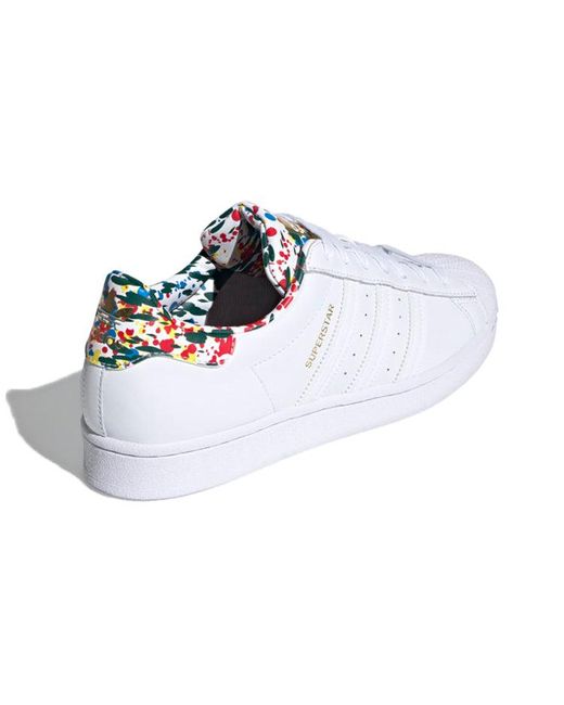 Adidas White Superstar Splatter' for men