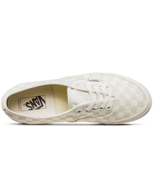 Vans White Authentic Lx 'Tonal Checkerboard' for men