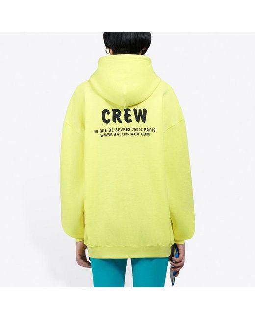 Balenciaga Yellow (Wmns) Crew Printing Hoodie
