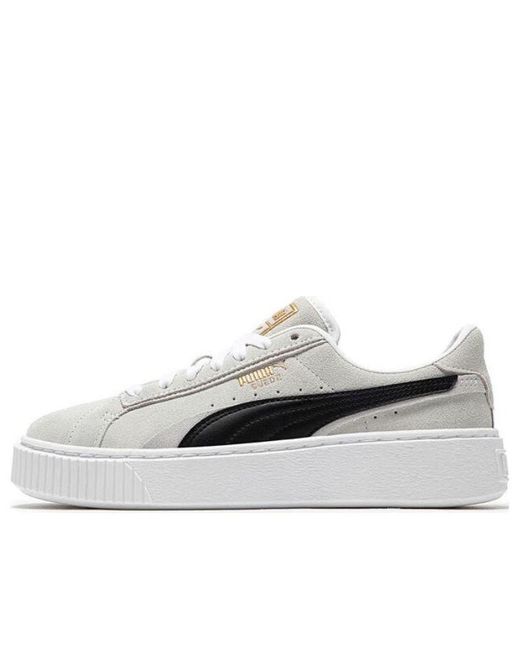 PUMA White (Wmns) Suedeplatform And'