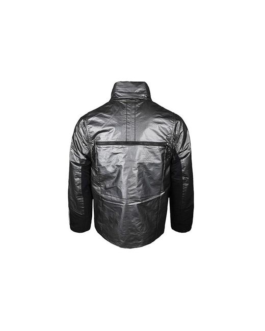 Nike Black Nsw Tech Pack Stay Warm Athleisure Casual Sports Windproof Waterproof Jacket Metallic Goldsilver for men