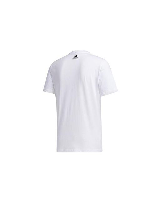 Adidas White Mh Gfx T Lng Printing Short Sleeve for men