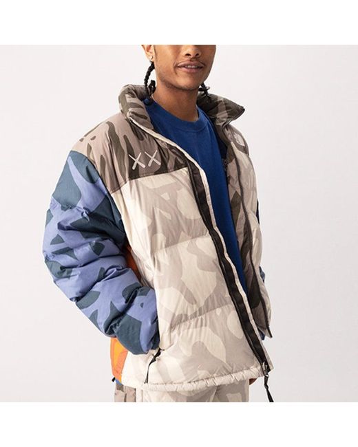 The North Face X Kaws 1996 Nuptse 700 Jacket in Blue for Men | Lyst UK