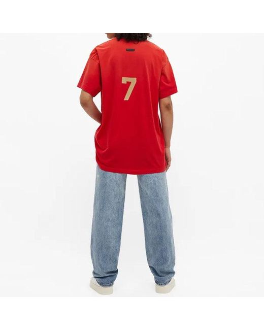 Fear Of God Red 7 Tee 'Vintage' for men