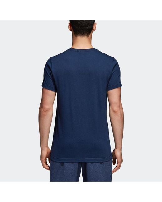 Adidas Blue Sports Short Sleeve T-Shirt for men