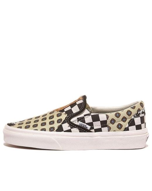 Vans White Classic Slip-On 'Tiger Patchwork' for men