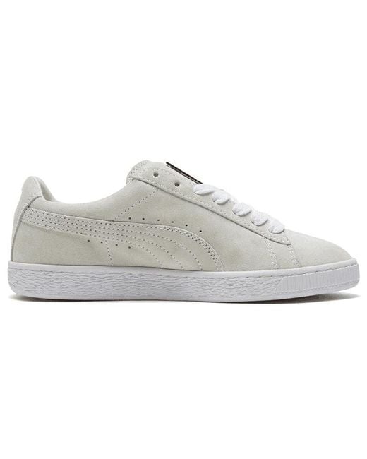 PUMA Gray Suede Classic Metal Badge Team' for men