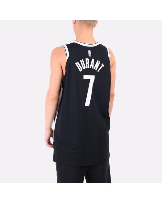 Nike Black Brooklyn Nets 2020 Icon Edition Authentic Jersey 'Kevin Durant 7' Cw3436-012 for men