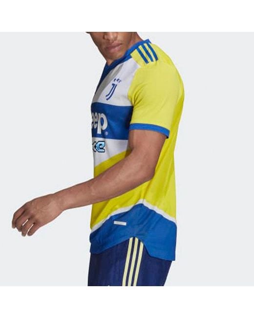 Adidas Blue Juventus 21/22 Third Authentic Jersey for men