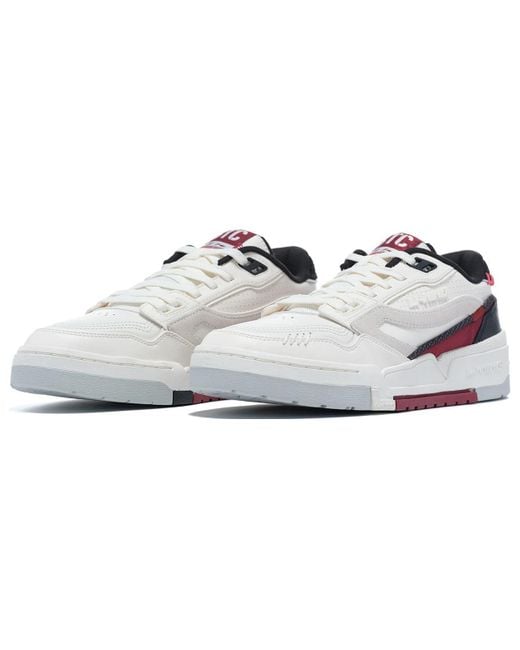 Li-ning White 001 Btc Prm Burgundy' for men