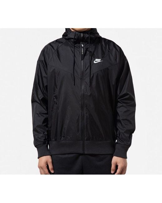 Nike Black Outdoor Sports Zipper Windproof Casual Jacket for men