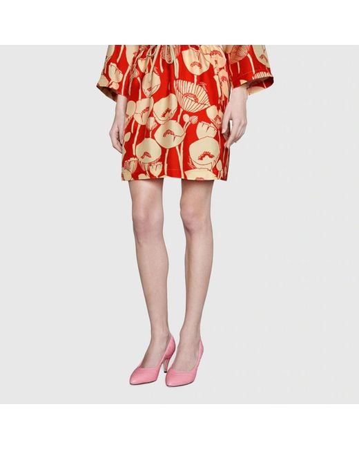 Gucci Pink (Wmns) Nappa Matelasse Marmont Mid Heel Pumps 'Wild Rose'