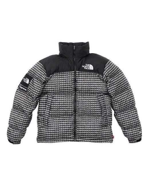 Supreme Gray X The North Face Studded Nuptse Jacket for men