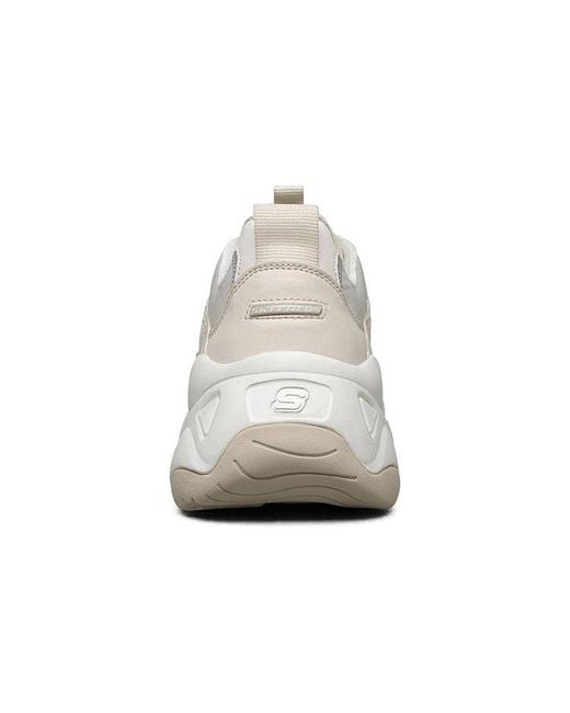 Skechers White (Wmns) D'Lites 3.0 Low Chunky Shoes
