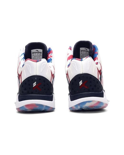 Anta Blue Thompson Kt1 'usa Home' Basketball Shoes White Black And Red for men