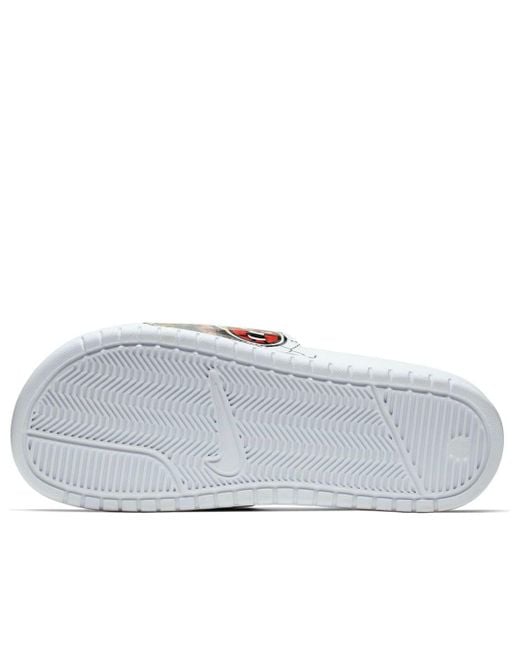 Nike White (Wmns) Benassi Jdi Print Slide 'China Hoop Dreams'