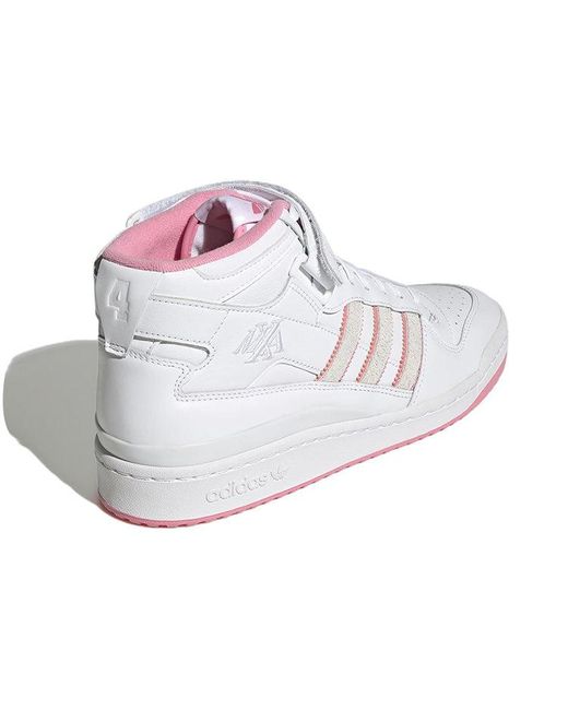 Adidas White Maxallure Skateboards X Lil Dre X Forum 84 Mid Adv 'Think Beautiful Thoughts' for men
