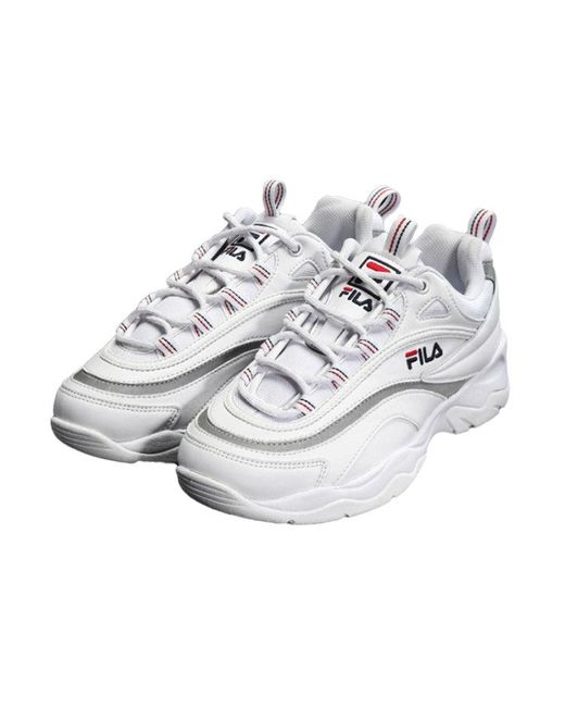 succes handicappet mønt Fila Ray Vntgchunky Sneakers White/silver | Lyst