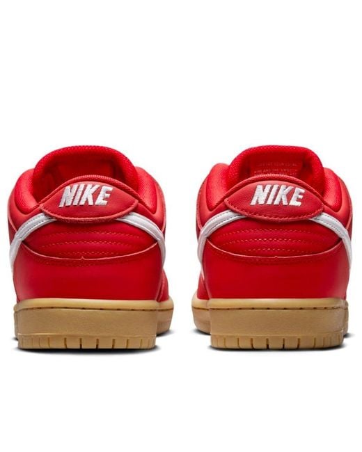 Nike Red Sb Dunk Low 'University Gum' for men