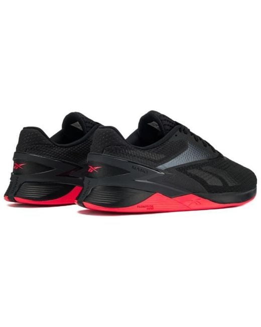 Reebok Black Nano X3 Neon Cherry' for men